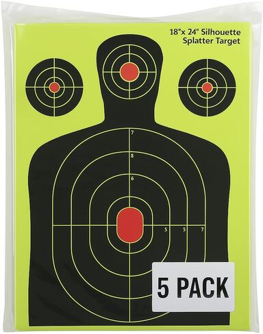 18x24 Splatter Targets - Waterproof 5-Pack - High Visibility Reactive Paper Targets for Rifles, Pistols, and Shotguns - Ideal for Range, Hunting & Tactical Training in Saudi Arabia
