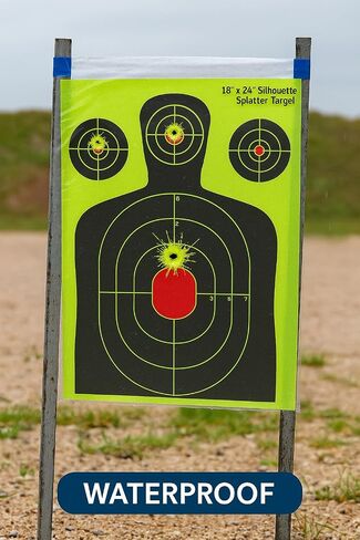18x24 Splatter Targets - Waterproof 5-Pack - High Visibility Reactive Paper Targets for Rifles, Pistols, and Shotguns - Ideal for Range, Hunting & Tactical Training in Saudi Arabia
