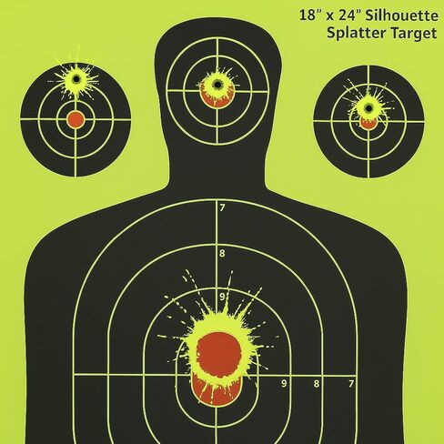 18x24 Splatter Targets - Waterproof 5-Pack - High Visibility Reactive Paper Targets for Rifles, Pistols, and Shotguns - Ideal for Range, Hunting & Tactical Training in Saudi Arabia