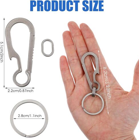 Carabiner Clip for Keys – Ultra-Lightweight Key Holder with Quick-Release Hook, Durable Matte Black Key Ring for Outdoor, Hiking & Daily Use in Saudi Arabia