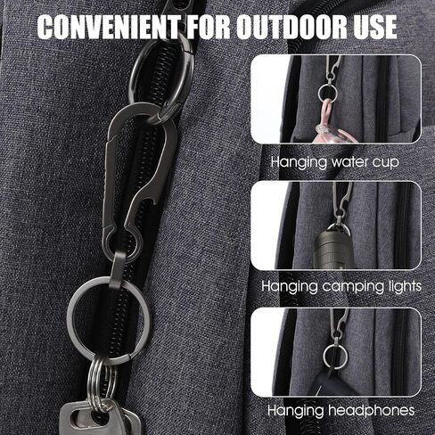 Carabiner Clip for Keys – Ultra-Lightweight Key Holder with Quick-Release Hook, Durable Matte Black Key Ring for Outdoor, Hiking & Daily Use in Saudi Arabia