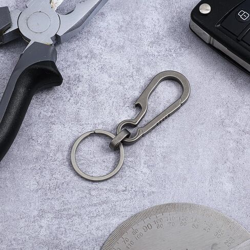 Carabiner Clip for Keys – Ultra-Lightweight Key Holder with Quick-Release Hook, Durable Matte Black Key Ring for Outdoor, Hiking & Daily Use in Saudi Arabia