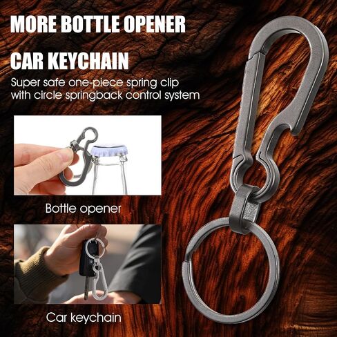 Carabiner Clip for Keys – Ultra-Lightweight Key Holder with Quick-Release Hook, Durable Matte Black Key Ring for Outdoor, Hiking & Daily Use in Saudi Arabia