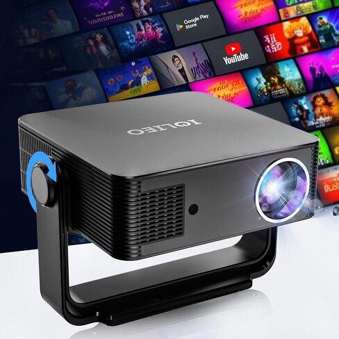 【NEW】Mini Projector with WiFi and Bluetooth,YouTube, Screen Mirroring and more. Full HD 1080P, Indoor/Outdoor Home Movie Projector by IOLIEO in Saudi Arabia