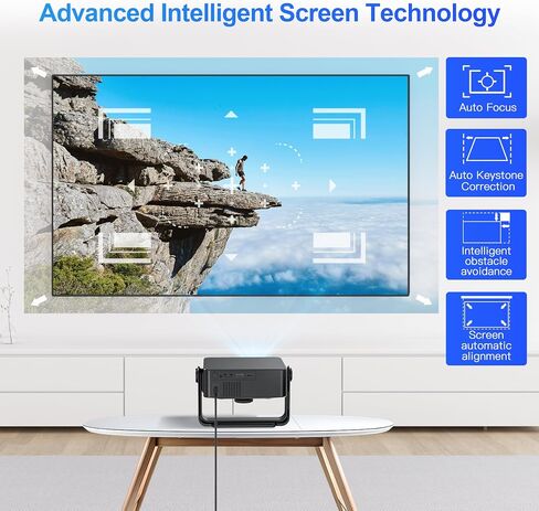 【NEW】Mini Projector with WiFi and Bluetooth,YouTube, Screen Mirroring and more. Full HD 1080P, Indoor/Outdoor Home Movie Projector by IOLIEO in Saudi Arabia
