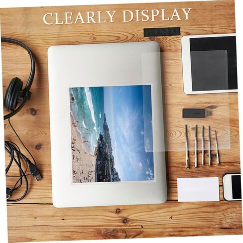 jojofuny 8pcs Transparent Photo Protector Sleeves: 21.6x28cm Inner PVC Waterproof Covers - for Paper Posters Menus Certificates Artwork Display in Saudi Arabia