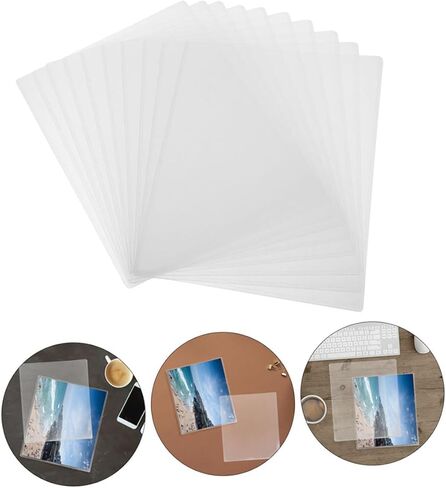 jojofuny 8pcs Transparent Photo Protector Sleeves: 21.6x28cm Inner PVC Waterproof Covers - for Paper Posters Menus Certificates Artwork Display in Saudi Arabia