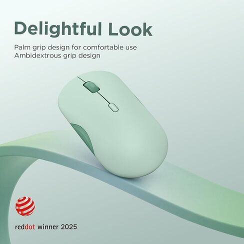 Lenovo 350 Wireless Bluetooth Mouse, Silent Click, 3 Level DPI (1000, 1600, 2400), 36 Month Battery Life, 2 Device Paring, Luna Grey in Saudi Arabia