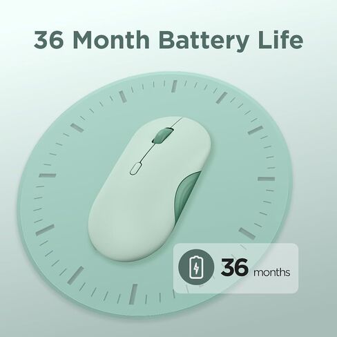 Lenovo 350 Wireless Bluetooth Mouse, Silent Click, 3 Level DPI (1000, 1600, 2400), 36 Month Battery Life, 2 Device Paring, Luna Grey in Saudi Arabia