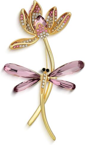 دبوس اليعسوب بوخ دبوس كريستال راينستون دبوس اليعسوب دبوس الحيوانات إكسسوارات الفستان هدية المجوهرات للنساء in Kuwait