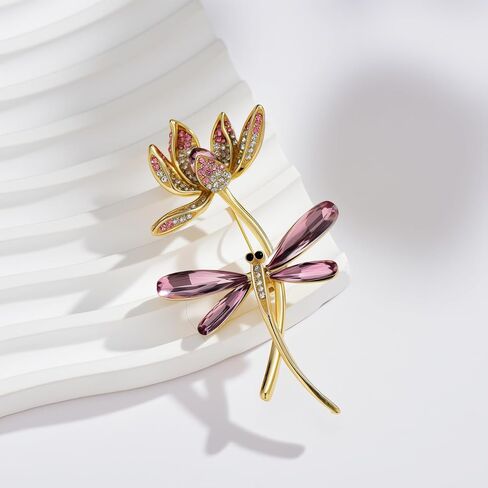 دبوس اليعسوب بوخ دبوس كريستال راينستون دبوس اليعسوب دبوس الحيوانات إكسسوارات الفستان هدية المجوهرات للنساء in Kuwait