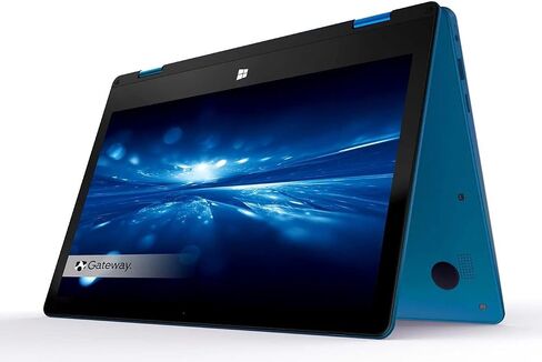 Gateway Touchscreen 11.6 HD 2-in-1 Convertible Laptop in Blue Intel N4020 4GB RAM 64GB SSD Mini-HDMI Webcam Windows 10 S (Renewed) (GT-116) in Saudi Arabia