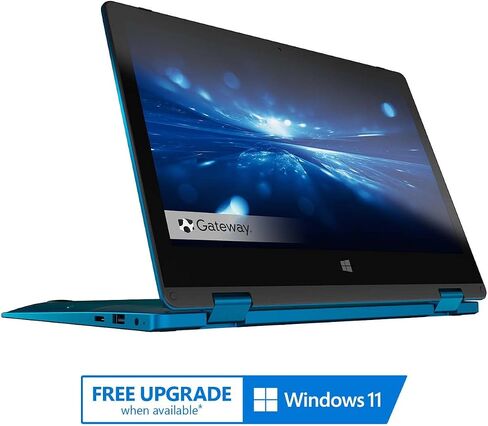 Gateway Touchscreen 11.6 HD 2-in-1 Convertible Laptop in Blue Intel N4020 4GB RAM 64GB SSD Mini-HDMI Webcam Windows 10 S (Renewed) (GT-116) in Saudi Arabia
