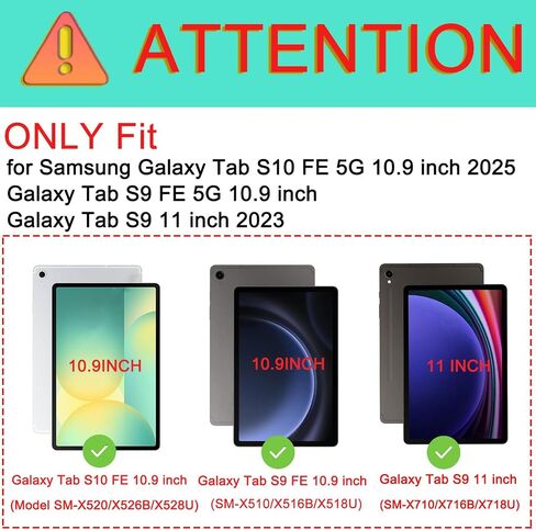 حافظة لوحة مفاتيح لجهاز Samsung Galaxy Tab S10 Lite/S10 FE 2025 10.9 /S9 FE 10.9 بوصة/Galaxy Tab S9 11 بوصة 2023، لوحة مفاتيح بلوتوث بإضاءة خلفية قابلة للفصل بـ 7 ألوان، غطاء فوليو نحيف مع حامل قلم (أخضر) in Kuwait
