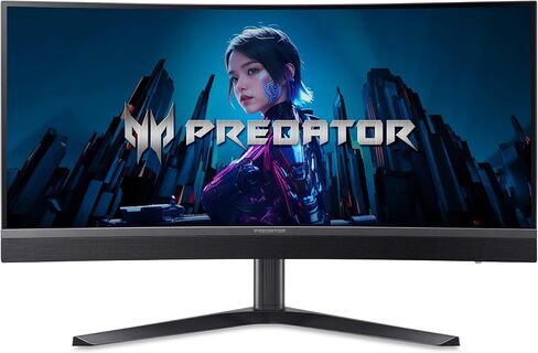 شاشة آيسر بريداتور جيمنج 1500R المنحنية | 34 بوصة UWQHD 3440 x 1440 MiniLED | AMD FreeSync Premium | ما يصل إلى 200 هرتز | ما يصل إلى 0.5 مللي ثانية | DisplayHDR 1000 | USB Type-C، DP 1.4 & 2 x HDMI 2.1 | X34 X0bmiiphux in Saudi Arabia