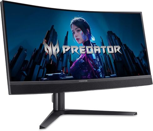 شاشة آيسر بريداتور جيمنج 1500R المنحنية | 34 بوصة UWQHD 3440 x 1440 MiniLED | AMD FreeSync Premium | ما يصل إلى 200 هرتز | ما يصل إلى 0.5 مللي ثانية | DisplayHDR 1000 | USB Type-C، DP 1.4 & 2 x HDMI 2.1 | X34 X0bmiiphux in Saudi Arabia
