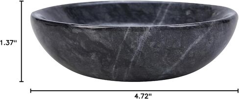 وعاء حامل مفاتيح للديكور المنزلي من Tcrogsciss، وعاء ديكور رخامي صغير، صينية مجوهرات 4.72 بوصة (أبيض) in Kuwait