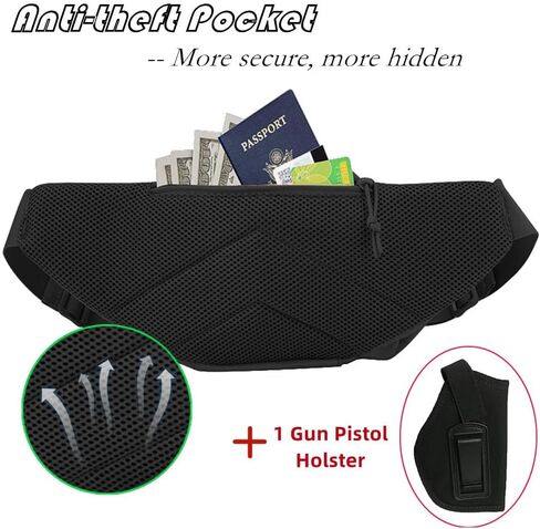 Tactical Fanny Pack for Men Tactical Waist Pack CCW Women Molle Bag with Gun Pistol Holster in Saudi Arabia
