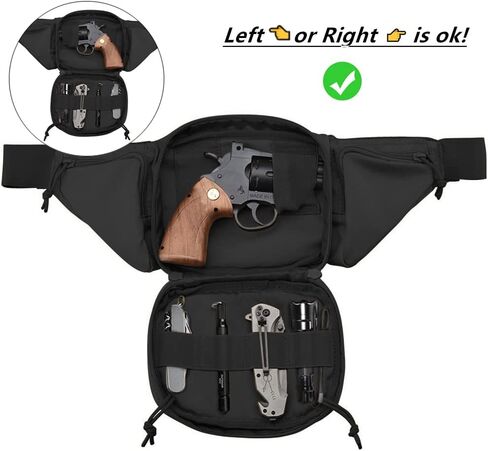 Tactical Fanny Pack for Men Tactical Waist Pack CCW Women Molle Bag with Gun Pistol Holster in Saudi Arabia
