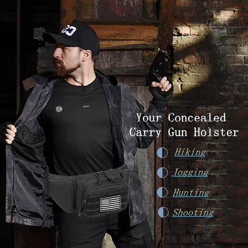 Tactical Fanny Pack for Men Tactical Waist Pack CCW Women Molle Bag with Gun Pistol Holster in Saudi Arabia