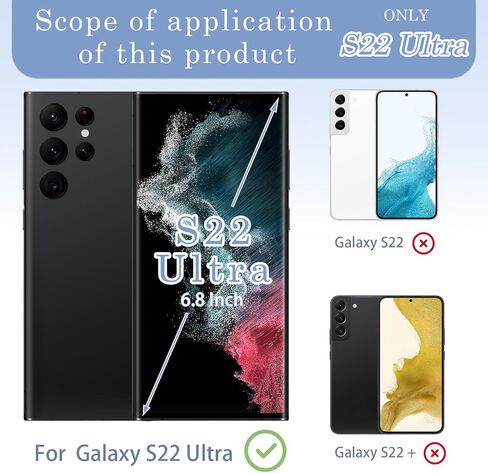 بديل الزجاج الخلفي لهاتف Samsung Galaxy S22 Ultra (6.8 بوصة، أسود فانتوم) مع دائرة صور وعدسة مركبة يشمل أدوات الصيانة in Kuwait