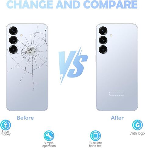Back glass replacement for Samsung Galaxy S25+(6.7 inches,Silver Shadow) in Saudi Arabia