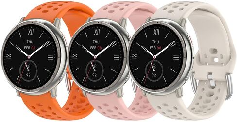 Silicone Watch Band for Amazfit Active 2/ Active 2 Square Smart Watch, Soft Breathable Sport Strap 20mm, Unisex Replacement Strap in Saudi Arabia