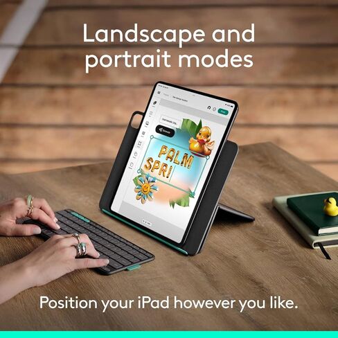 لوجيتك فليب فوليو، حافظة لوحة مفاتيح لجهاز iPad Pro 13 بوصة (M4 وM5) وiPad Air 13 بوصة (M2 وM3) (2024، 2025)، جرافيت in Kuwait