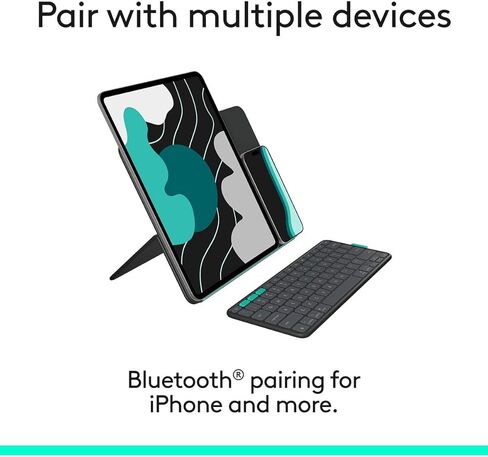 لوجيتك فليب فوليو، حافظة لوحة مفاتيح لجهاز iPad Pro 13 بوصة (M4 وM5) وiPad Air 13 بوصة (M2 وM3) (2024، 2025)، جرافيت in Kuwait