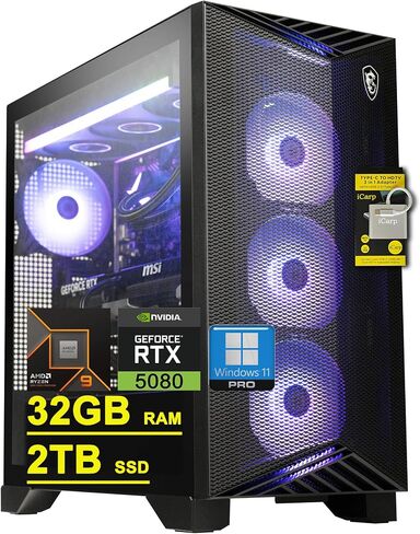 سطح المكتب للألعاب msi Aegis ZS2 AMD 12-core Zen 5 Ryzen 9 9900X (>i9-14900HX) 64 جيجابايت DDR5 2 تيرابايت SSD GeForce RTX 5080 (ما يصل إلى 1801 AI Tops) مبرد سائل 360 مم 850 وات 80+ ذهبي PSU يدعم HDD Win11Pro مع محور ICP in Saudi Arabia