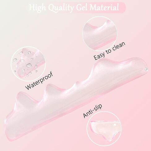 Gel Mountain Wrist Rest for Keyboard and Mouse Abstract Clear Pink Keyboard Wrist Rest Transparent Ergonomic Cute Minimalist Mouse Wrist Pad Cool Silicone Non-Slip Support for Computer Office Decor in Saudi Arabia