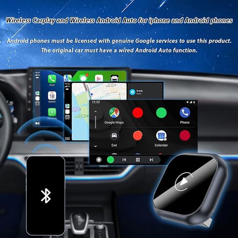 Wireless Carplay Adapter for Peugeot 5008 2017 2018 2019 2020 2021 2022 2023 2024, Carplay Wireless Adapter Convert Wired CarPlay to Wireless Plug & Play Fast Stable Connection,A-Black in Saudi Arabia