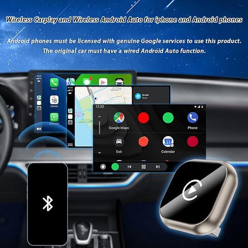 Wireless Carplay Adapter for Peugeot 5008 2017 2018 2019 2020 2021 2022 2023 2024, Carplay Wireless Adapter Convert Wired CarPlay to Wireless Plug & Play Fast Stable Connection,A-Black in Saudi Arabia