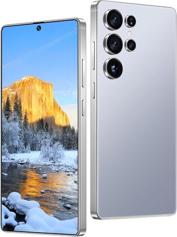 I25 Ultra 5G Unlocked Smartphone,12GB+512GB Fully Cell Phone for Android 14, 6.99" Unlocked Cell Phone, 7000mAh, 68MP+108MP Dual Camera/Dual SIM/Fingerprint Lock/Face (Titanium Silver Blue) in Saudi Arabia