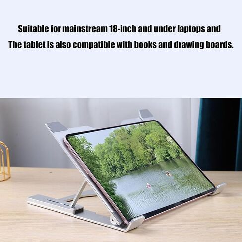 Adjustable Aluminum Laptop Stand with Cooling Fan Ergonomic Ventilated Notebook with LED Lights Ventilated Notebook in Saudi Arabia
