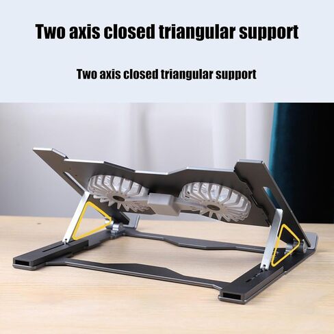 Adjustable Aluminum Laptop Stand with Cooling Fan Ergonomic Ventilated Notebook with LED Lights Ventilated Notebook in Saudi Arabia