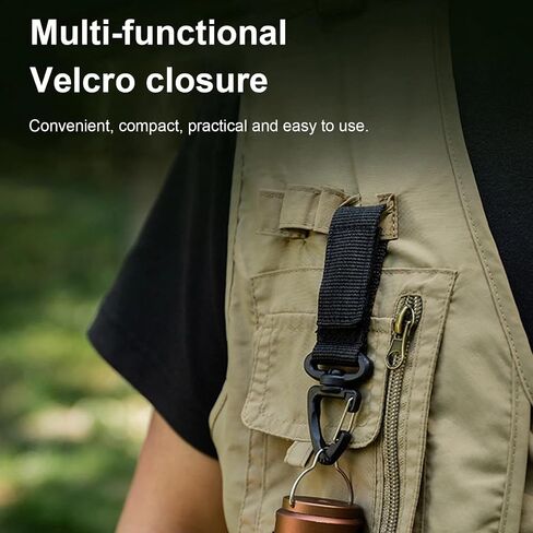 6 Pack Tactical Carabiner Buckle Hook, 360 Degree Rotating Clip Keychain for Backpack, Belt, Water Bottle, Outdoor & EDC Use in Saudi Arabia