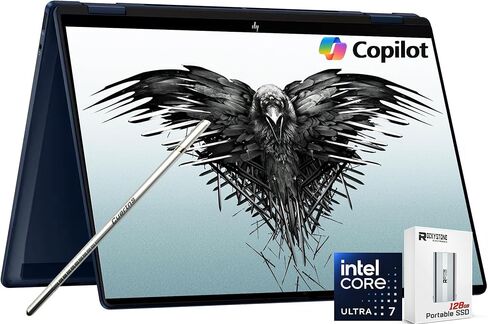 كمبيوتر محمول HP OmniBook X Flip 16 بوصة 2 في 1 Copilot+ AI PC، 2K 400nits Touch، Intel Evo 8-Core Ultra 7 258V(>Ultra 9 185H)، WiFi 6E، DTS X Ultra، لوحة مفاتيح بإضاءة خلفية، W/128 جيجابايت PSD وقلم، Win11 Home (32 جيجابايت | 2 تيرابايت SSD) in Kuwait