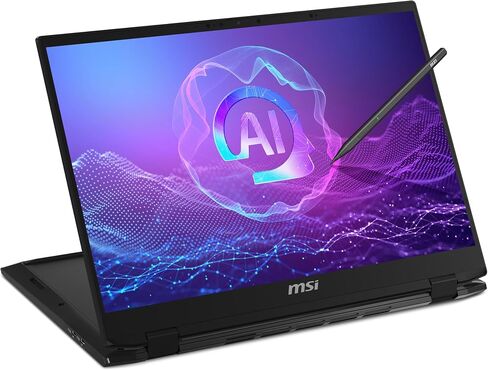 MSI Summit A16 AI+ (2025) 16" QHD+ 165Hz 2-in-1 Touchscreen Laptop: AMD Ryzen AI 9-365, Radeon Graphics, 32GB LPDDR5x, 1TB NVMe SSD, 360 Flip, Pen, Win 11 Home: Ink Black A3HMTG-205US in Saudi Arabia