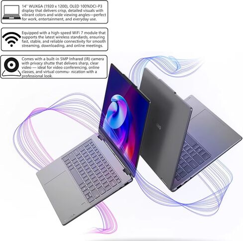 Lenovo Yoga 7 2-in-1 AI Laptop | 14" WUXGA OLED Touch | Intel Core Ultra 5 226V (Up to 40 Tops) | 16GB RAM 512GB SSD | Copilot+ PC for Creator Business Professional Win11 Pro w/DLCA Accessory in Saudi Arabia