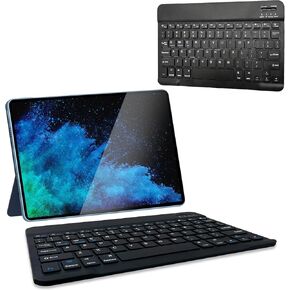 لوحة مفاتيح بلوتوث رفيعة للغاية لأجهزة ipad، لوحة مفاتيح لاسلكية محمولة قابلة لإعادة الشحن لأجهزة iPad Pro/iPad Air/iPad mini، لهواتف iPhone الذكية وAndroid وSamsung Tablet والكمبيوتر المحمول in Kuwait
