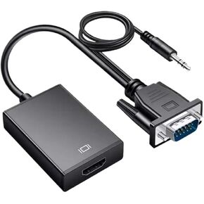 V/GA إلى HDMI محول محول 1080P V/GA ​​ذكر إلى HDMI شاحن أنثي كابل مع إخراج 3.5 مللي متر للكمبيوتر HDTV العارض in Kuwait