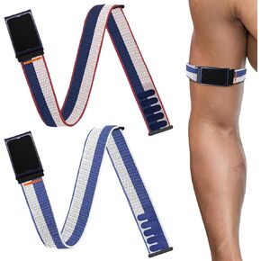 2 Pack 22mm Sport Stretchy & Breathable Ankle/Arm Band Compatible with Amazfit Helio Strap, Men Women Sport Wristband for Fitness Tracker in Kuwait