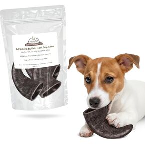WhiteTail Naturals - Water Buffalo Horns for Dogs (2 Pack Large) All-Natural Buffalo Horn Dog Bone - Long Lasting Chew Toy for Aggressive Chewers and Teething Puppies in Kuwait