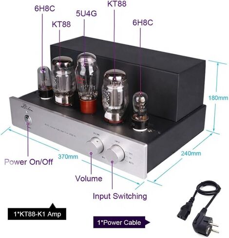 مكبر صوت أنبوبي Oldchen KT88-K1، مضخم صوت متكامل من الفئة A 6H8C 5U4G KT88 مضخم صوت منزلي، مكبر صوت ستيريو عالي الدقة in Saudi Arabia