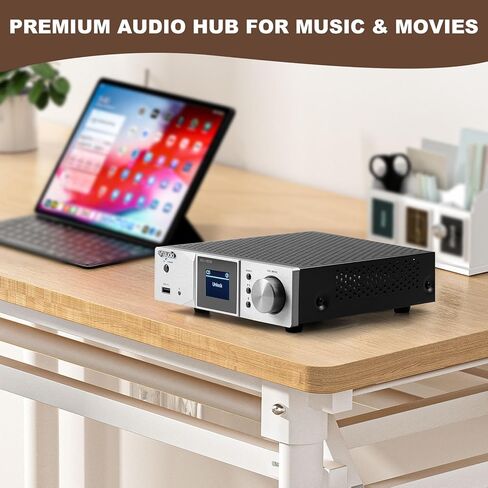 PowerAmp مدمج بقوة 200 وات بتقنية Bluetooth، فئة 100 وات × 2 قناة - D، خيارات إدخال غنية، شاشة مقاس 1.77 بوصة​ in Saudi Arabia
