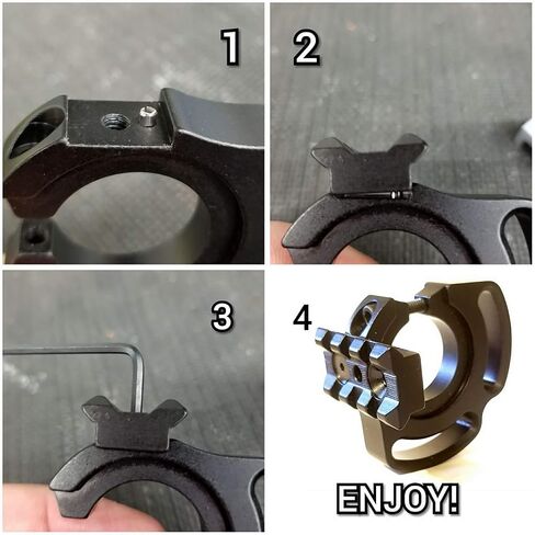 CDM Gear Light Mount مع حاجز جانبي ثلاثي الفتحات، متوافق مع Mossberg 590 Shockwave 12 أو 20 Ga in Kuwait