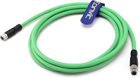 Eonvic Industrial M8 4 Pin Male A Code to Female Cat5e Gigabit Ethernet Shield High Flex Cable for Beckhoff ZK1090-3191 Switches Sensors Power Data Cable 2M in Saudi Arabia