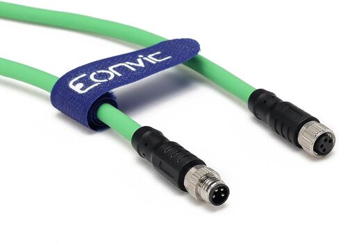 Eonvic Industrial M8 4 Pin Male A Code to Female Cat5e Gigabit Ethernet Shield High Flex Cable for Beckhoff ZK1090-3191 Switches Sensors Power Data Cable 2M in Saudi Arabia