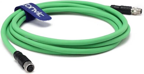 Eonvic Industrial M8 4 Pin Male A Code to Female Cat5e Gigabit Ethernet Shield High Flex Cable for Beckhoff ZK1090-3191 Switches Sensors Power Data Cable 2M in Saudi Arabia